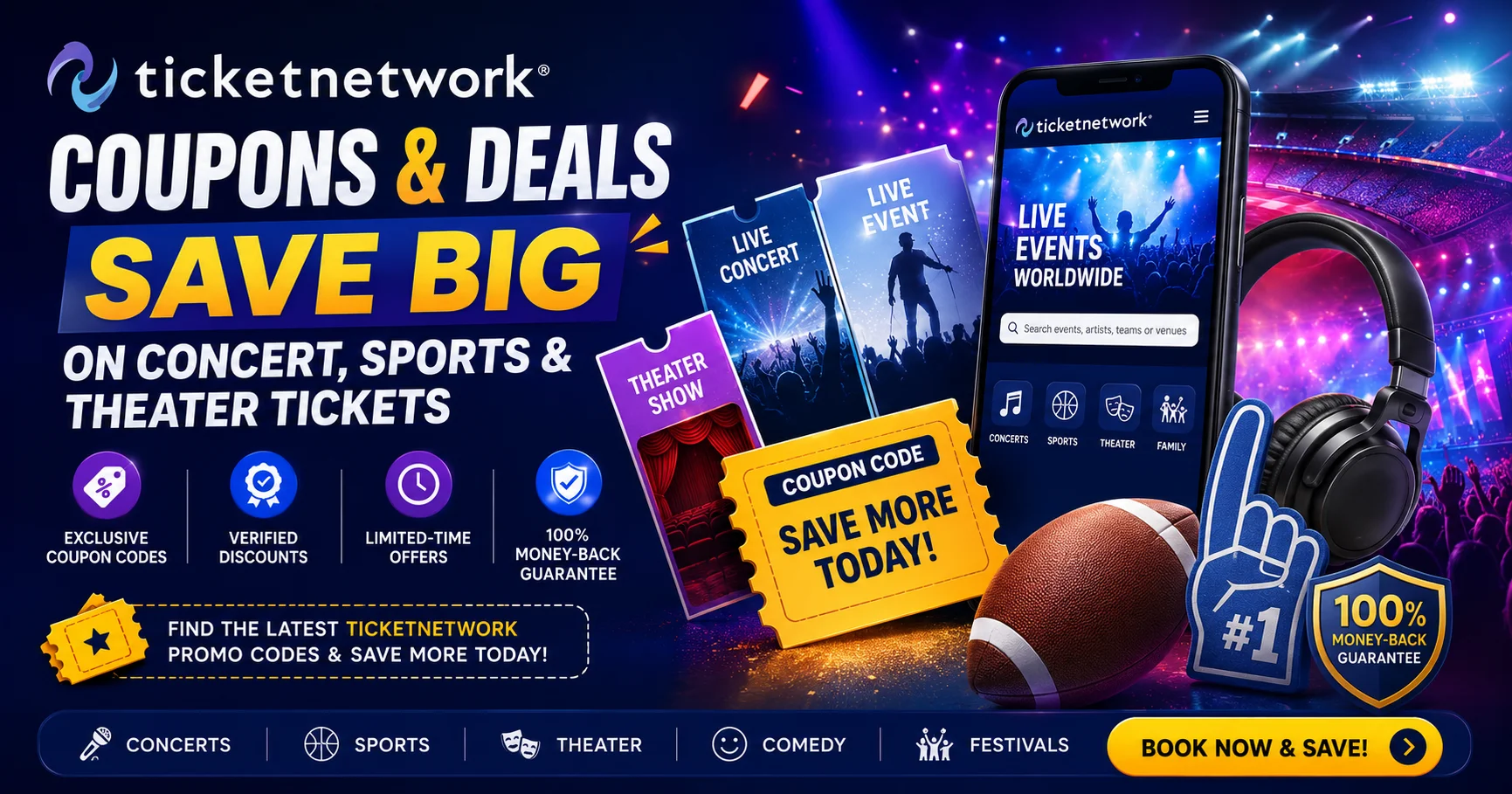 TicketNetwork Coupons & Deals – Save Big on Concert, Sports & Theater Tickets