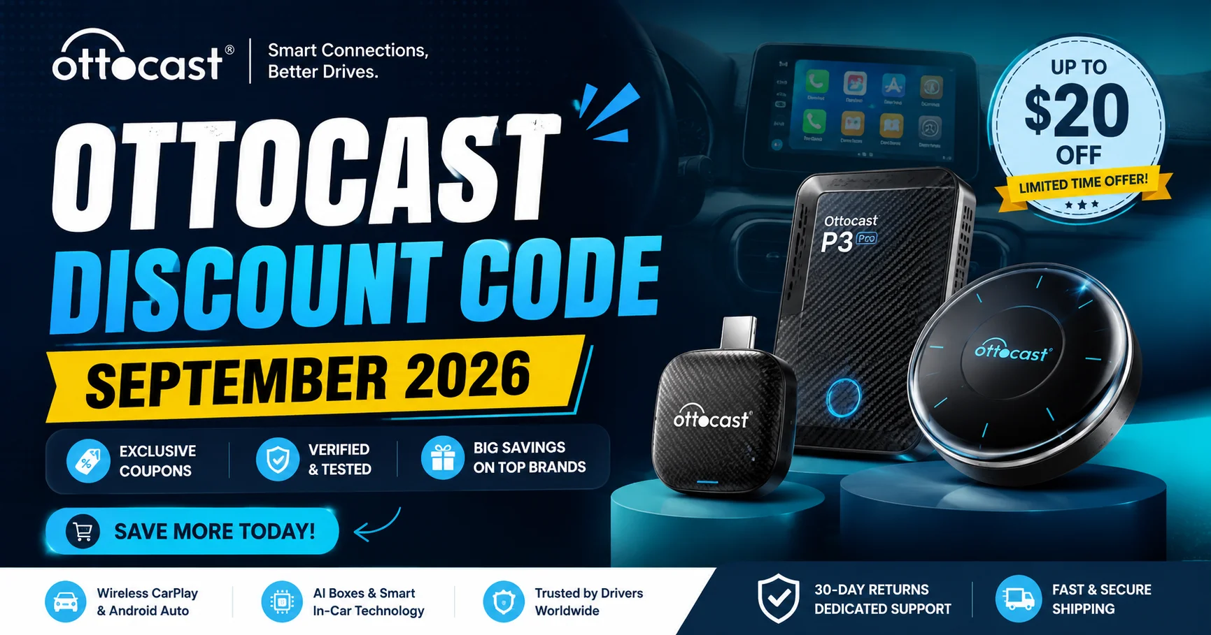 Ottocast Discount Code September 2026: Verified Coupons & Promo Codes