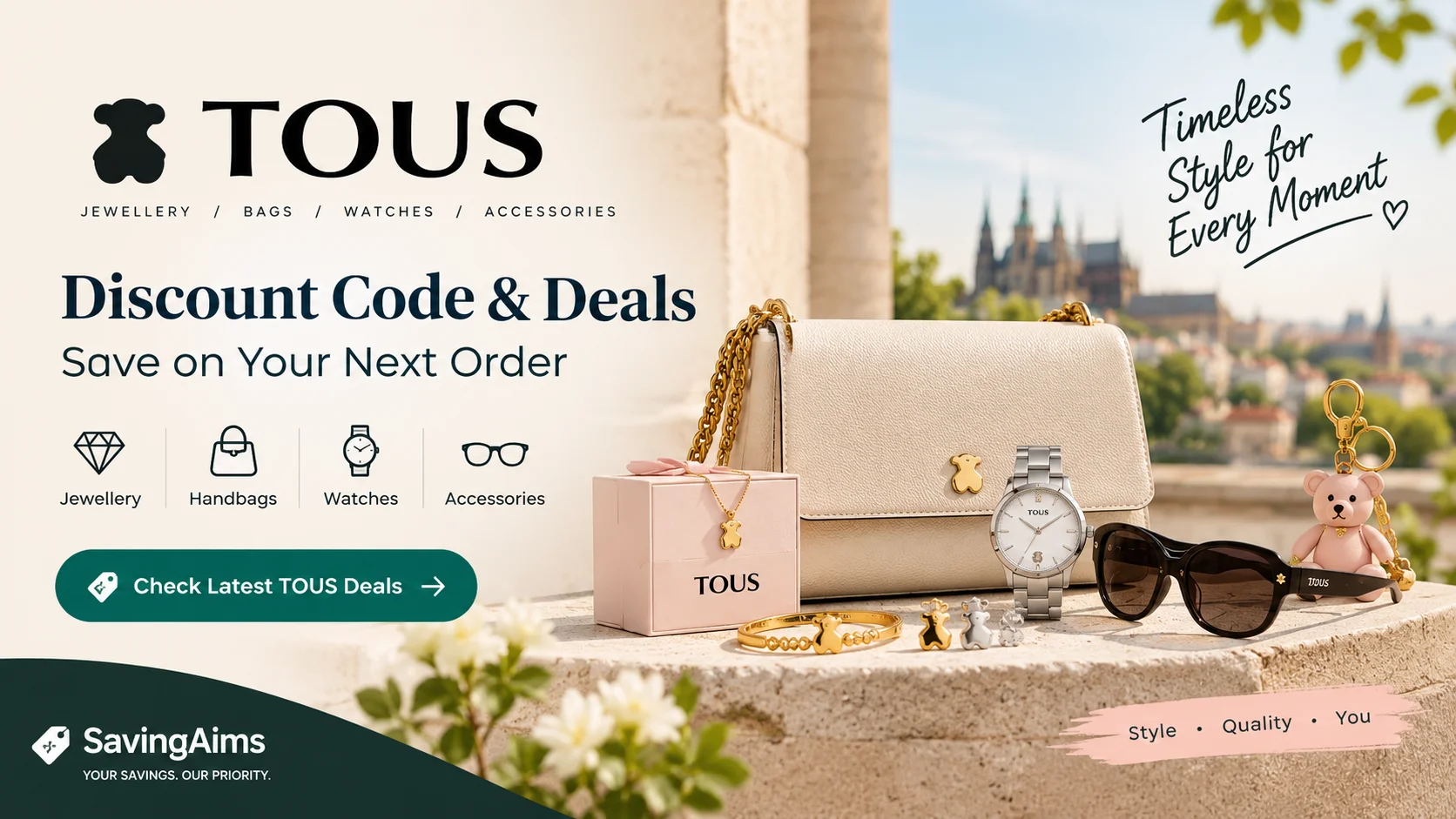 TOUS discount code and deals on jewelry, handbags and accessories