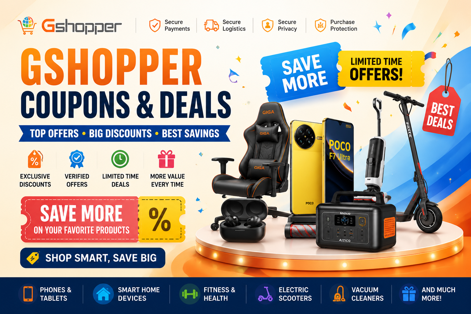 GShopper Coupons & Deals – Save on Tech, Home & More