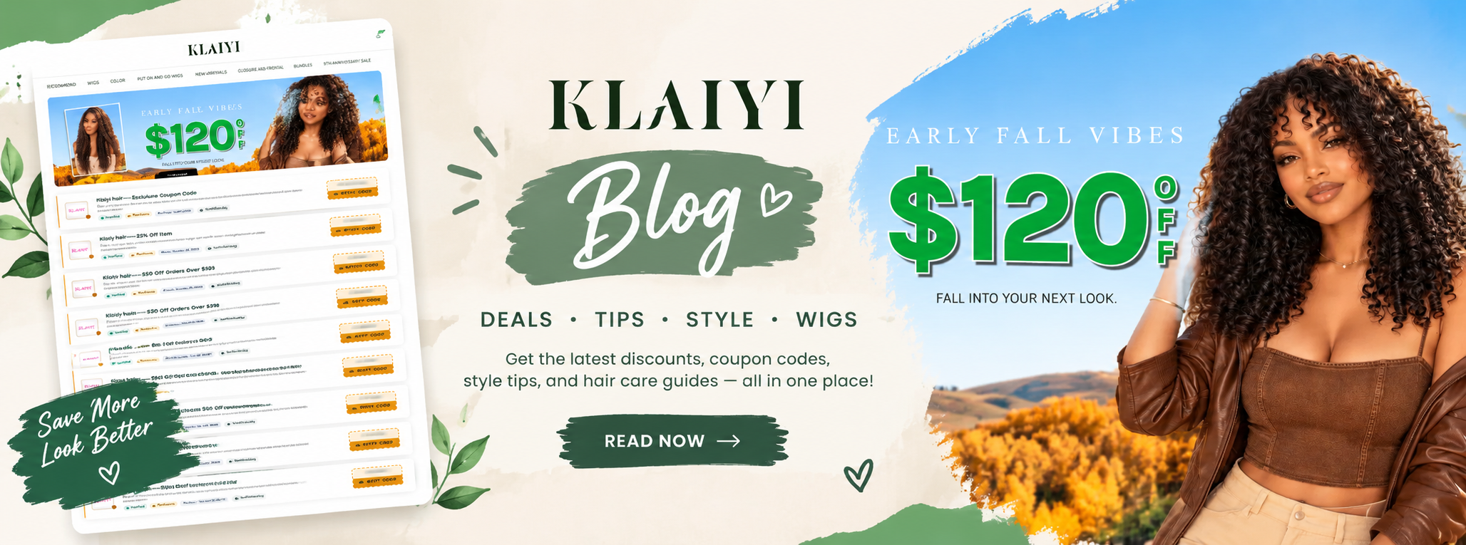 Klaiyi Hair coupons and discount codes for human hair wigs