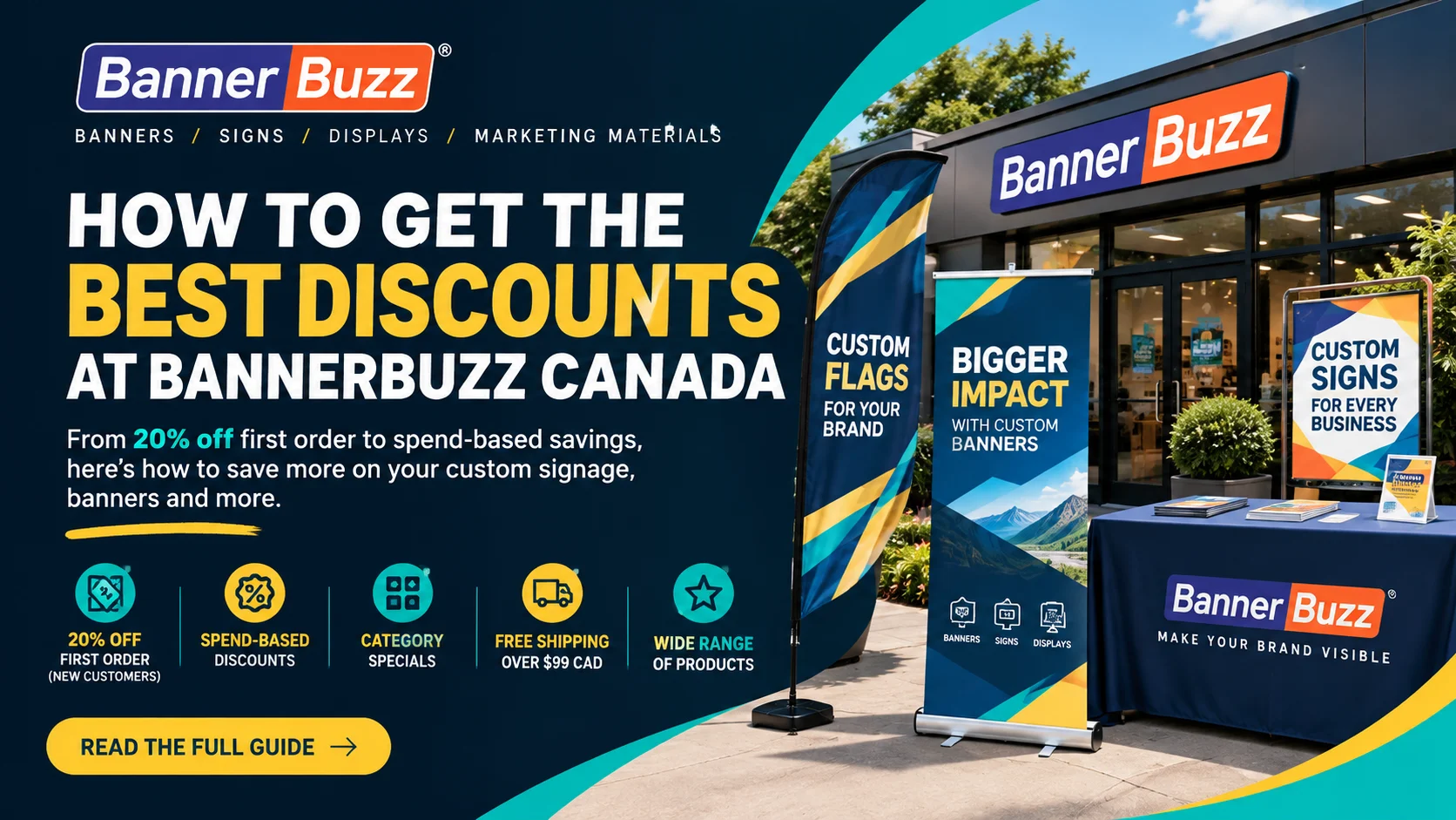 BannerBuzz Canada Oktoberfest banners and signage display with shop now offers