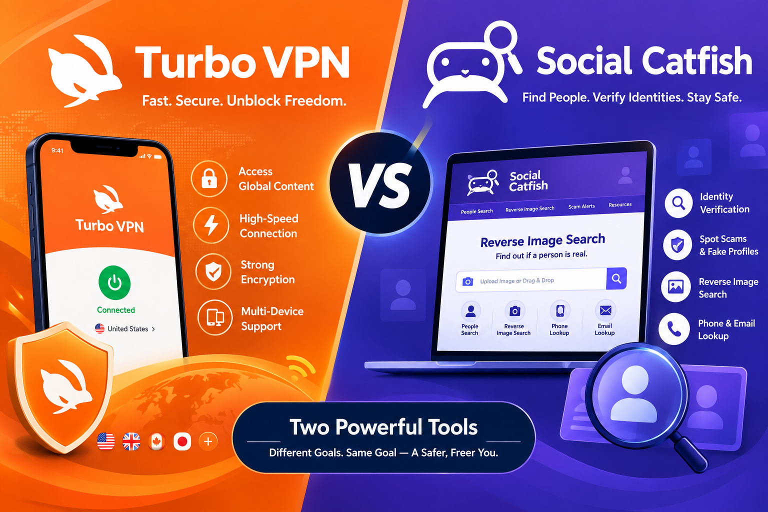 Turbo VPN vs Social Catfish: Which Is Better in 2026?