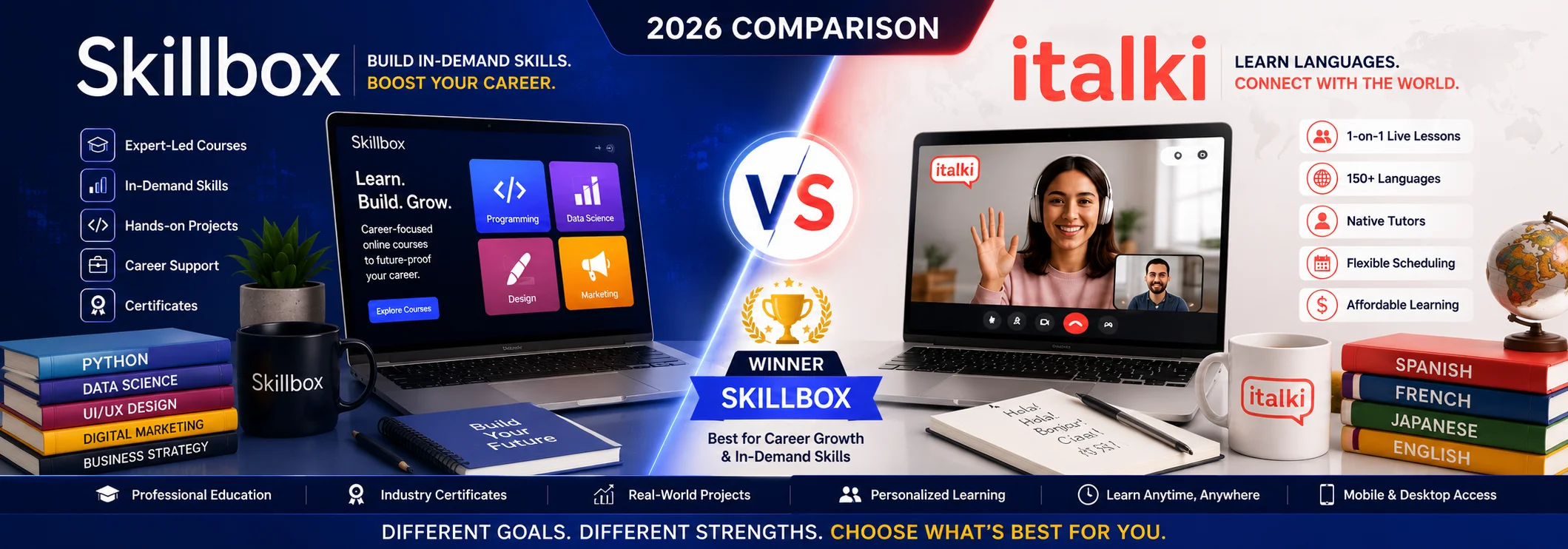 Skillbox vs italki: Which Is Better in 2026?