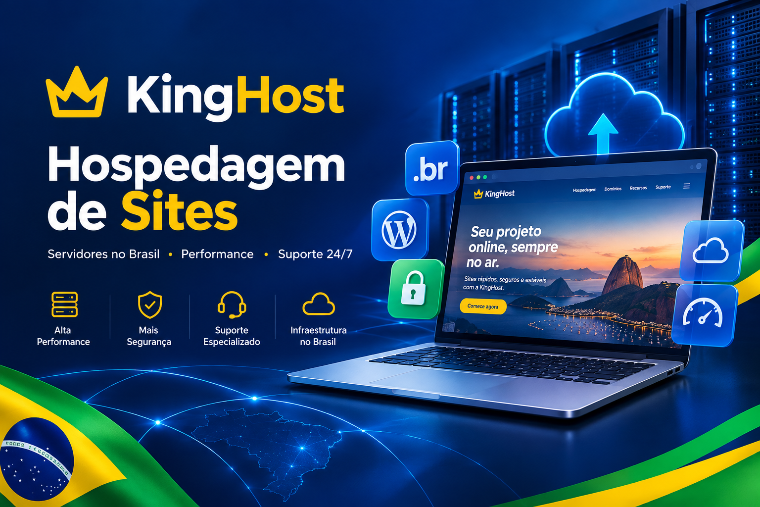 KingHost web hosting, WordPress, Cloud and VPS solutions for websites and businesses