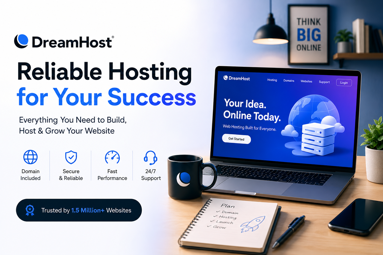 DreamHost web hosting and WordPress hosting services