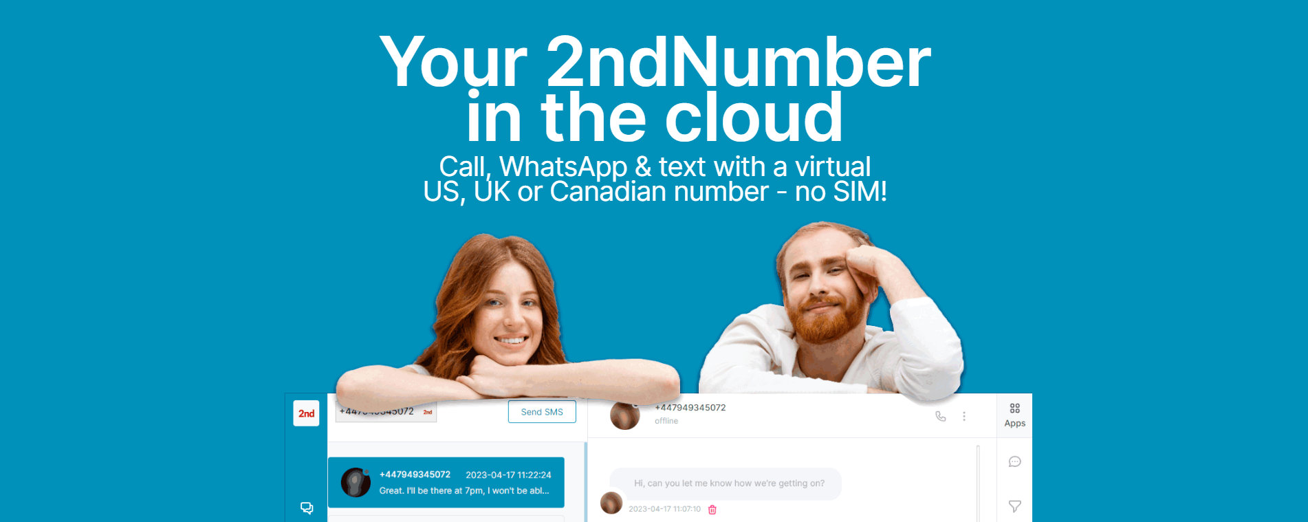 2ndNumber Virtual Phone Number and SMS Deals