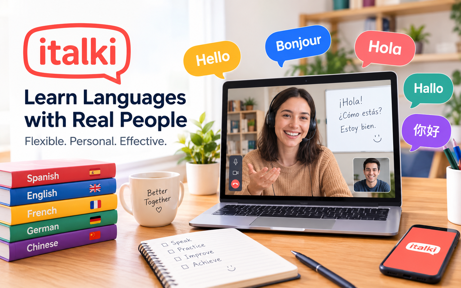 italki online language learning marketplace connecting students with native language tutors for 1-on-1 live video lessons.