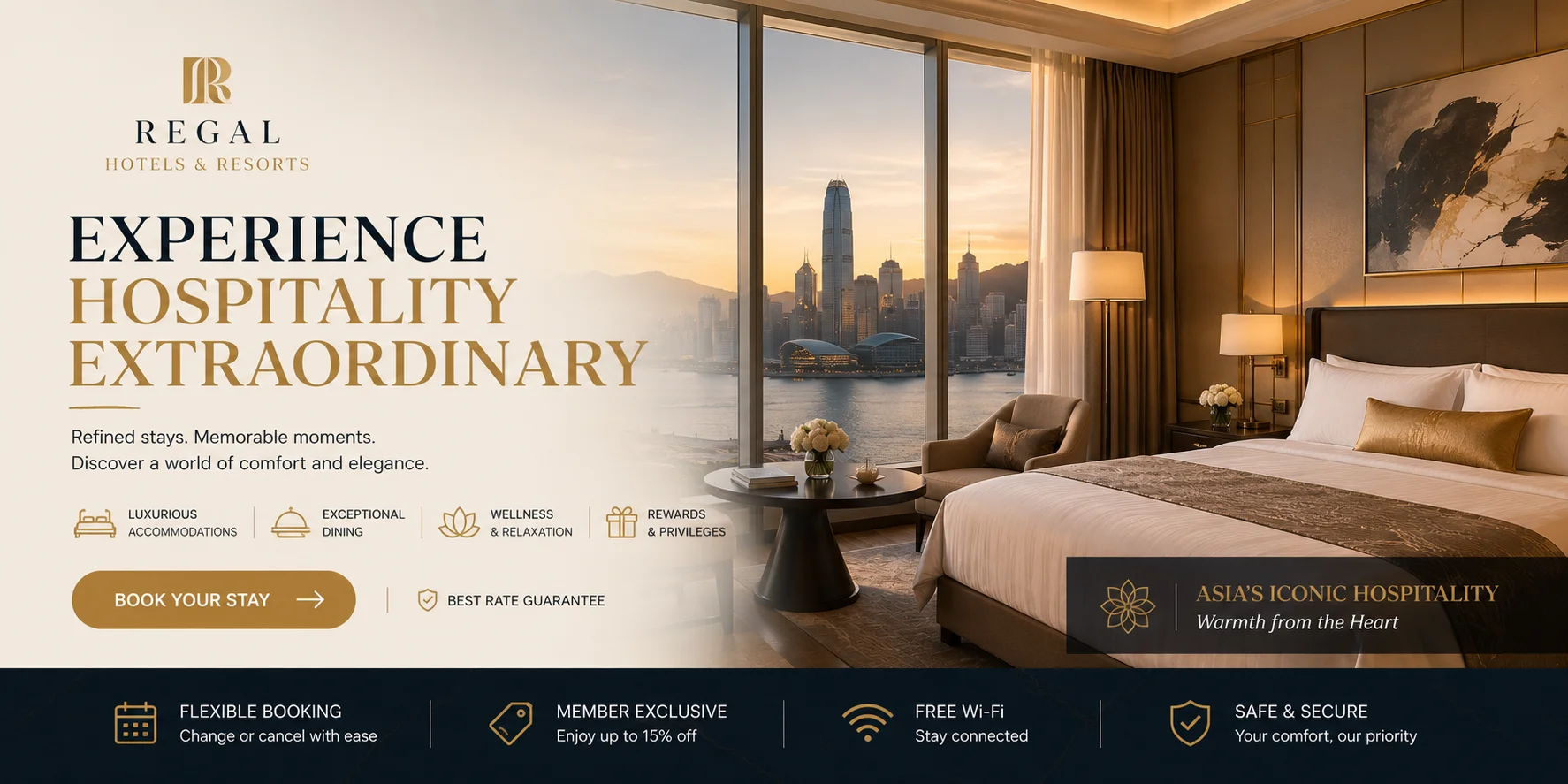 Experience world-class hospitality, premium dining, and refined stays at Regal Hotels.