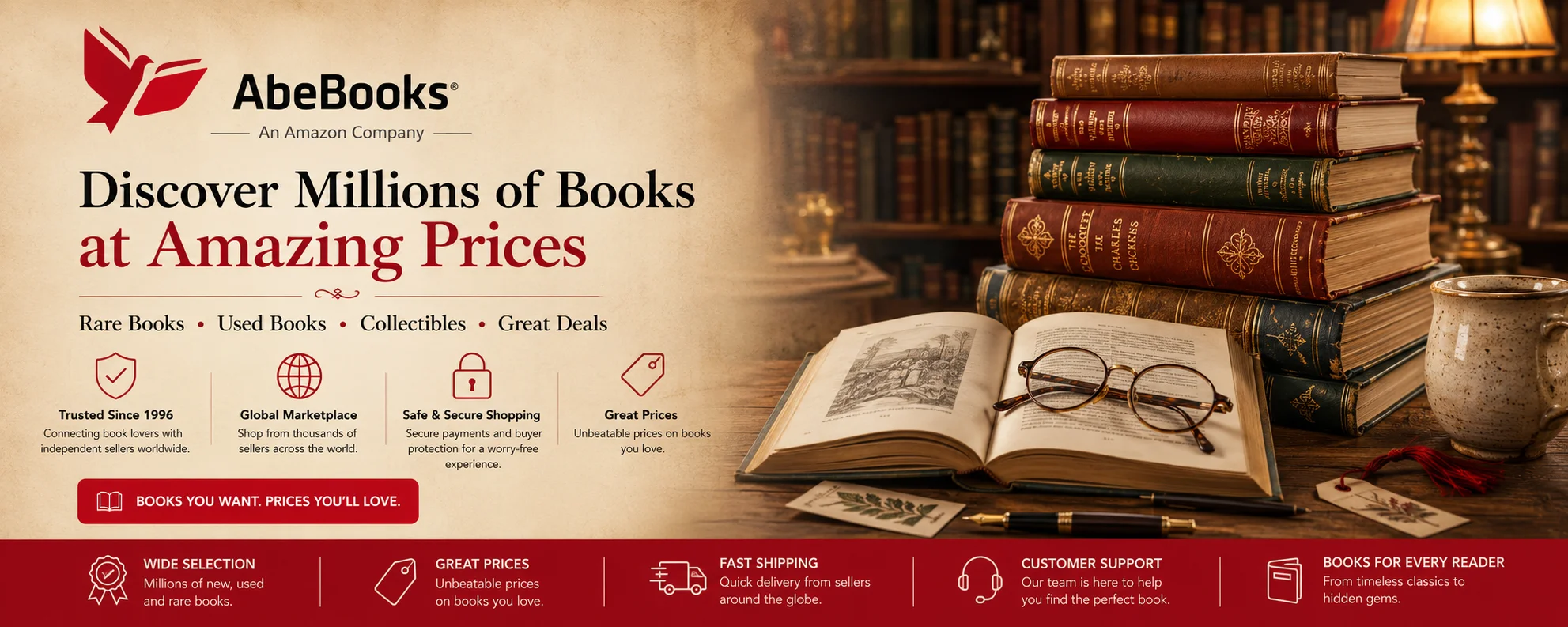 The world’s ultimate online marketplace for new, used, rare, and out-of-print books and collectibles.