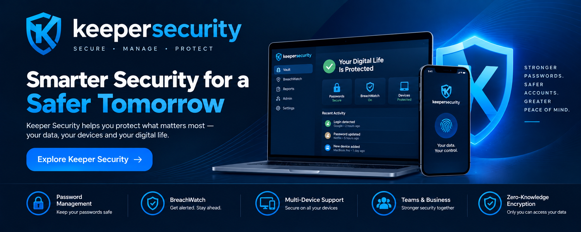 Логотип Keeper Security менеджер паролів та кібербезпека