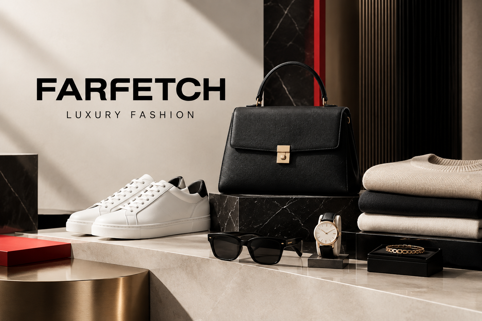 FARFETCH Pakistan online luxury marketplace displaying designer apparel, high-end handbags, and premium footwear.
