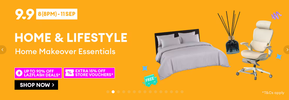 Lazada Singapore online shopping portal logo and promotional deal banner