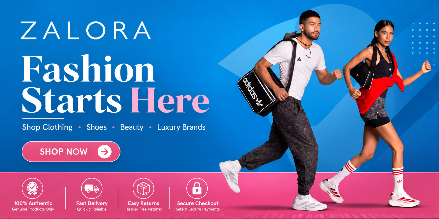 Shop 100% authentic international fashion brands, sneakers, and trendy activewear online in Indonesia.