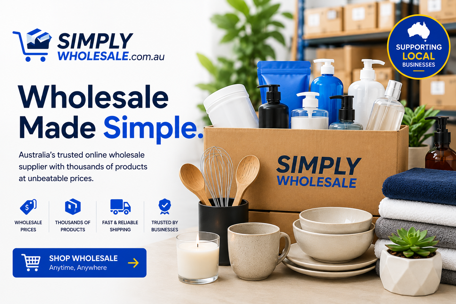 Simply Wholesale online discount store featuring electronics, appliances, furniture, home essentials, fashion, outdoor products, and lifestyle items.