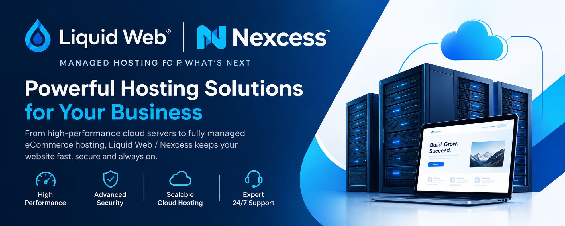 Liquid Web logo high performance managed hosting server infrastructure and cloud solutions