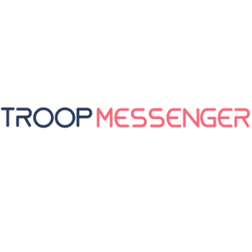 Troop Messenger official website interface showcasing enterprise team chat, video conferencing, and secure business messaging features.