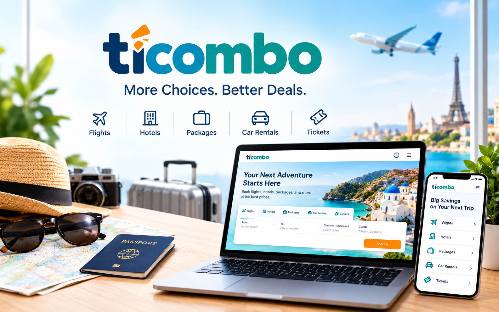 Ticombo ticket marketplace homepage featuring ticket options for global sports matches, live concerts, and entertainment events.