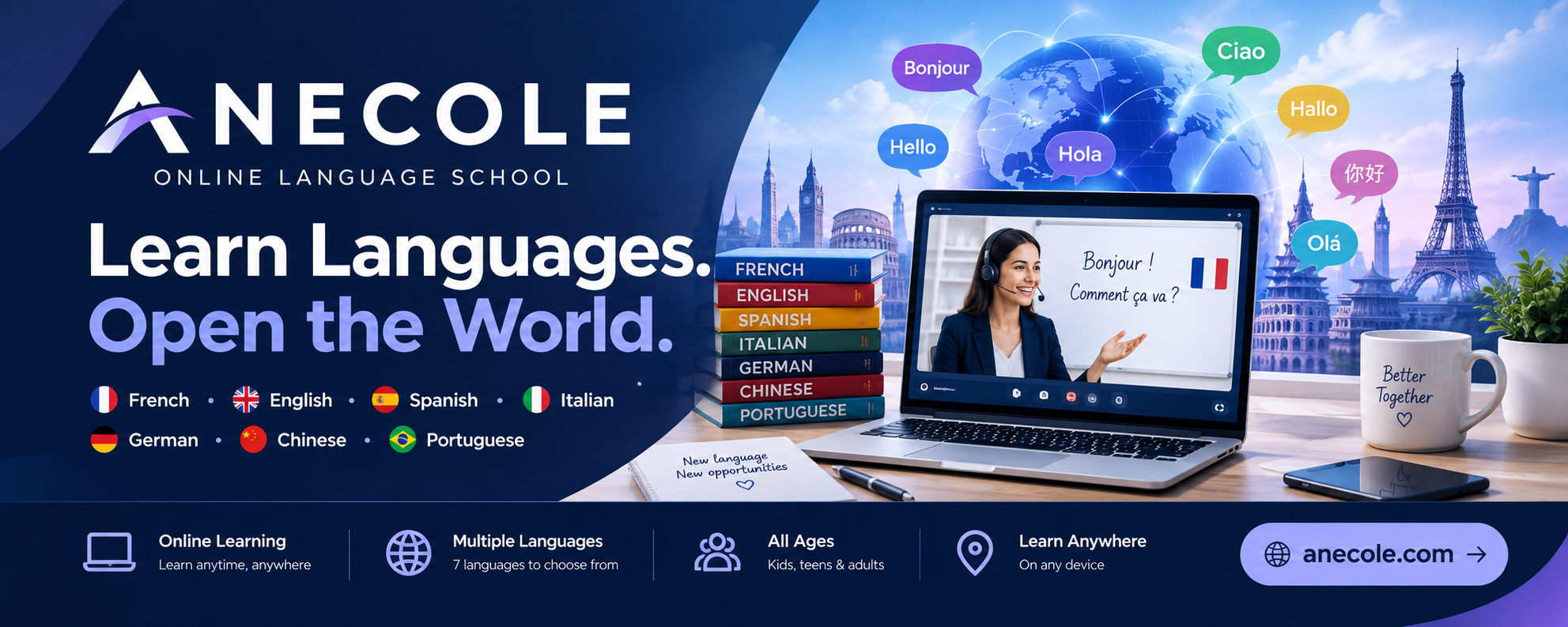 Anecole Promo Codes and Language Course Discounts