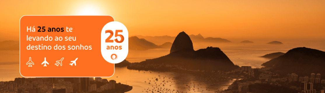 GOL Linhas Aéreas aircraft logo and flight promotional banner