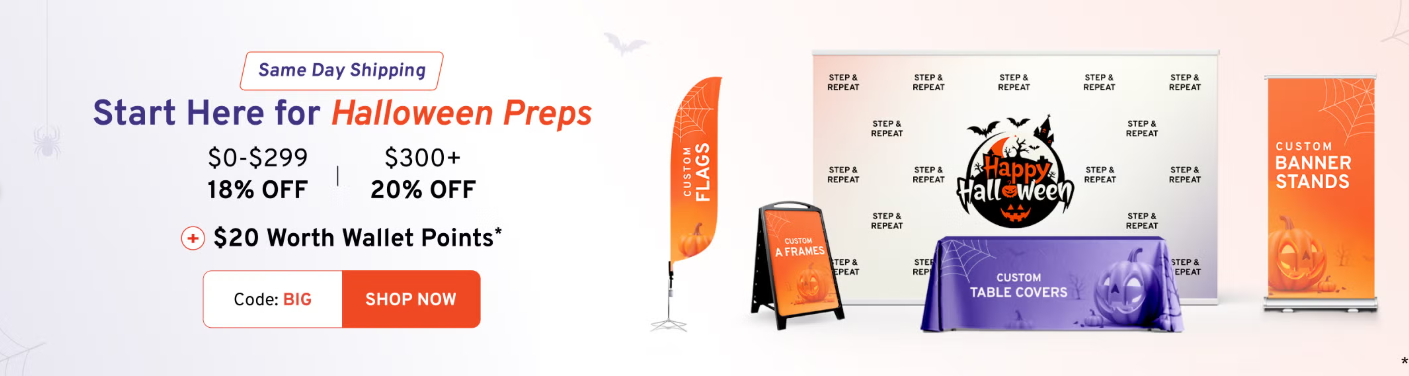 BannerBuzz Canada logo custom vinyl banners trade show displays and promotional signage